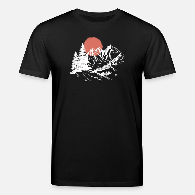 Sunset Peak Silhouette - Stanley/Stella Unisex Bio-T-Shirt CREATOR  - Schwarz