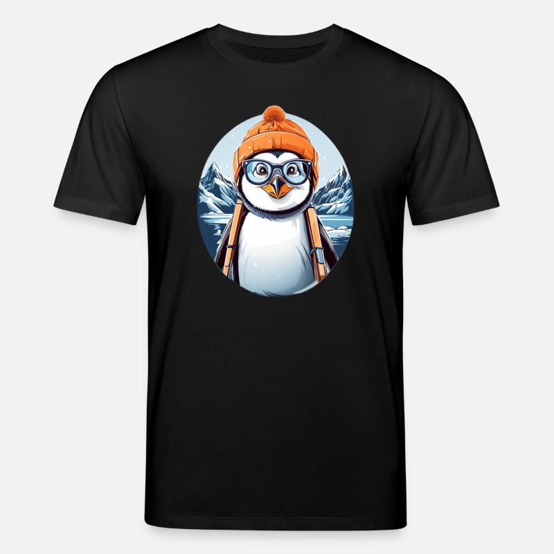 Süßer Pinguin - Stanley/Stella Unisex Bio-T-Shirt CREATOR  - Schwarz
