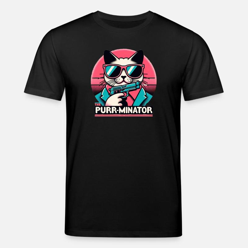 The Purr-minator - Stanley/Stella Unisex Bio-T-Shirt CREATOR  - Schwarz