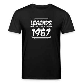 1967 - År 1967 - År 1967 - Stanley/Stella CREATOR økologisk unisex-T-shirt - sort - Foran - Alina (178cm) & Michal (187cm)