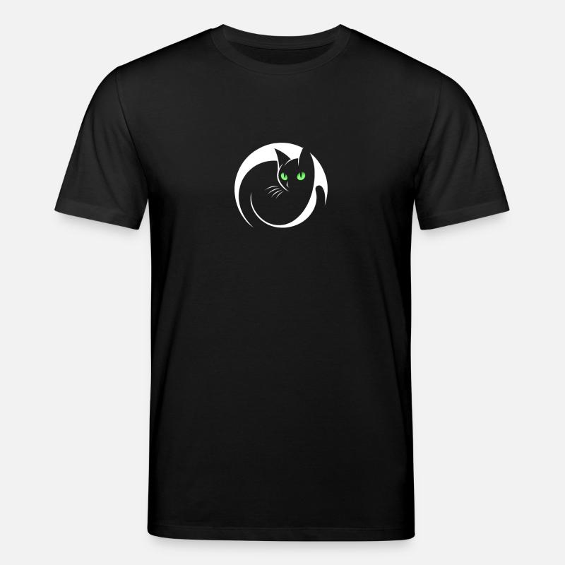 Elegante schwarze Katze - Stanley/Stella Unisex Bio-T-Shirt CREATOR  - Schwarz