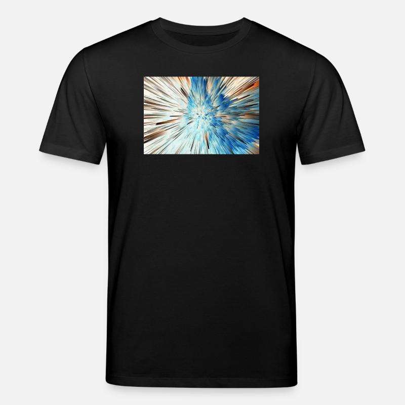 Radiale Blaue Explosion - Stanley/Stella Unisex Bio-T-Shirt CREATOR  - Schwarz