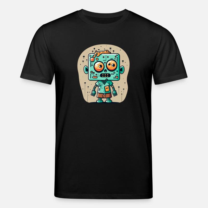 zombie mignon avec une tête carrée - T-shirt bio CREATOR Stanley/Stella Unisexe - noir