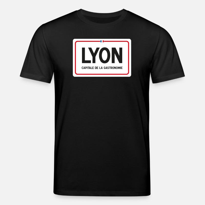 Ortsschild von Lyon - Stanley/Stella Unisex Bio-T-Shirt CREATOR  - Schwarz