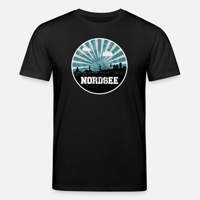Nordsee Blue Hour Skyline - Stanley/Stella Unisex Bio-T-Shirt CREATOR  - Schwarz