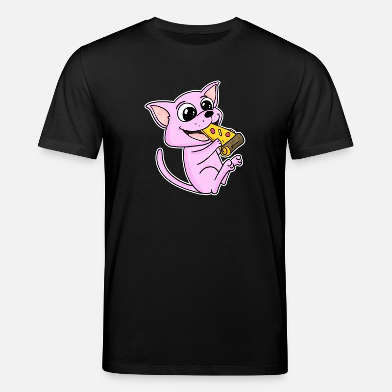 Sphynx Cat Pizza - Stanley/Stella CREATOR Unisex Organic T-Shirt - black