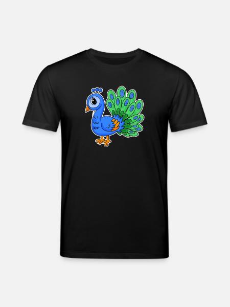 Peacock - Stanley/Stella CREATOR Unisex Organic T-Shirt - black