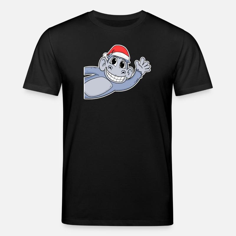 Noël singe - T-shirt bio CREATOR Stanley/Stella Unisexe - noir