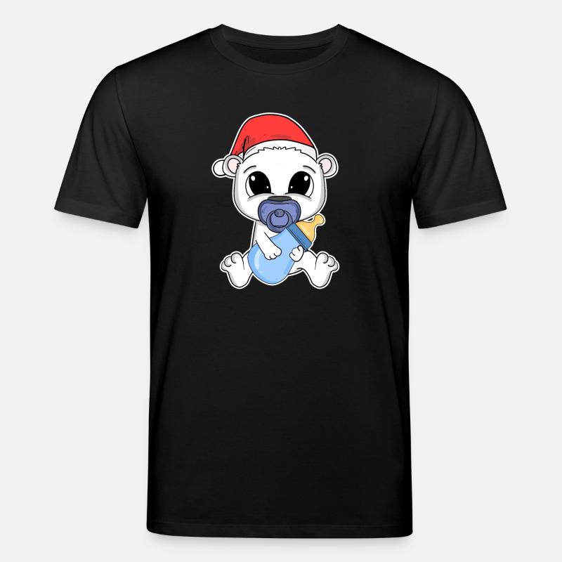 Ours bébé Noël ours polaire - T-shirt bio CREATOR Stanley/Stella Unisexe - noir