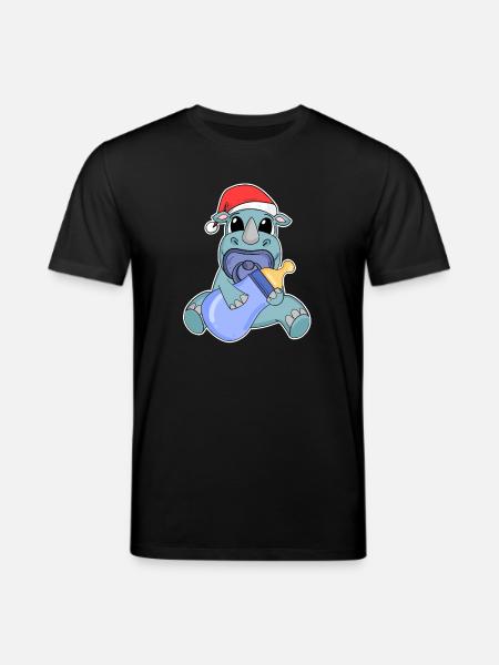 Rhinocéros bébé Noël - T-shirt bio CREATOR Stanley/Stella Unisexe - noir