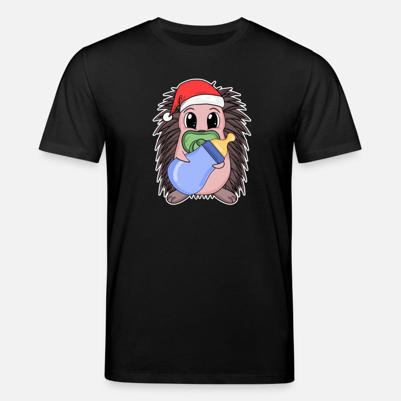 Hérisson bébé Noël - T-shirt bio CREATOR Stanley/Stella Unisexe - noir