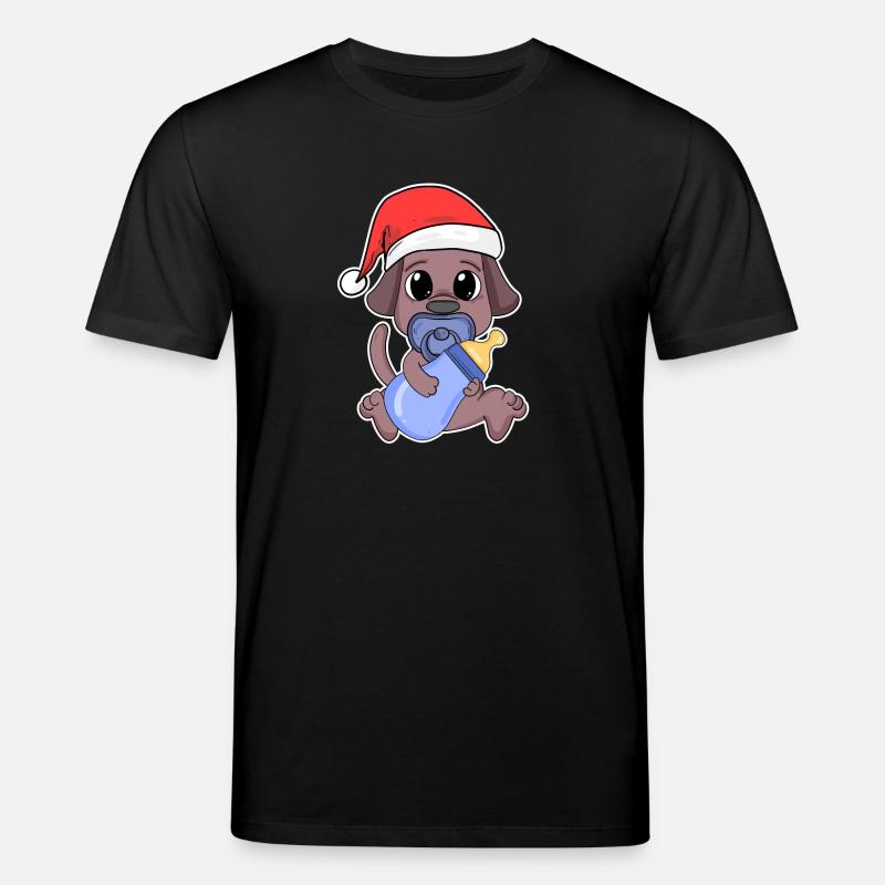 Chien Bébé Noël - T-shirt bio CREATOR Stanley/Stella Unisexe - noir