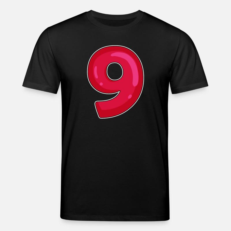 NEUF - 9 - Chiffre rouge - T-shirt bio CREATOR Stanley/Stella Unisexe - noir