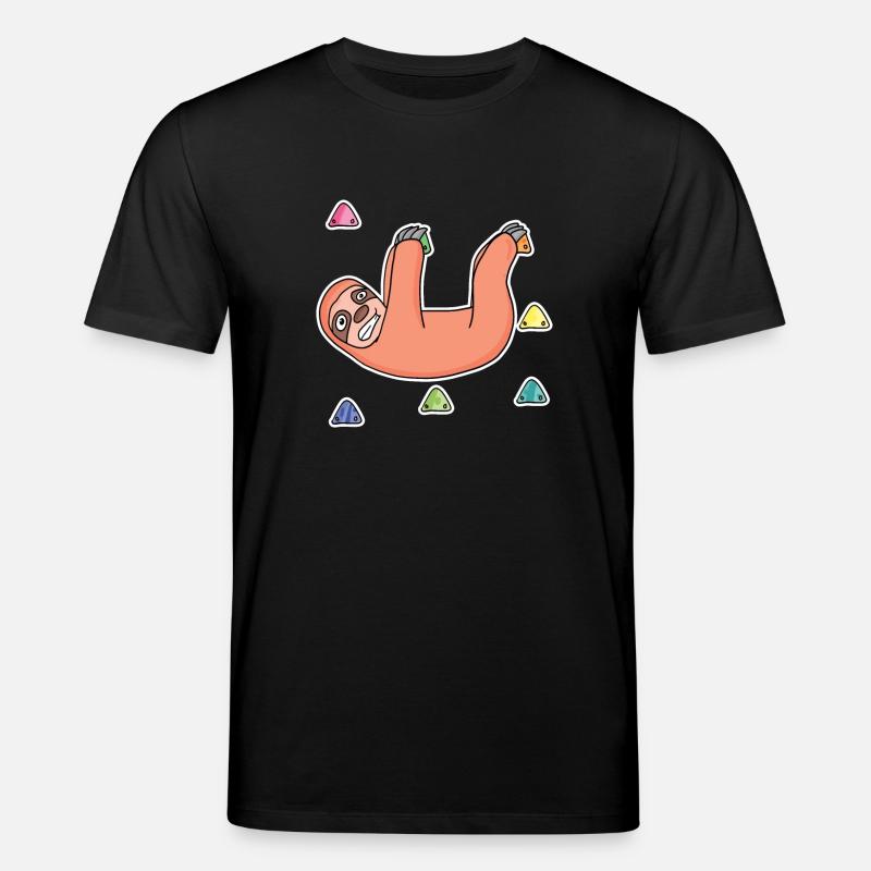 Faultier Felsklettern Klettern - Stanley/Stella Unisex Bio-T-Shirt CREATOR  - Schwarz