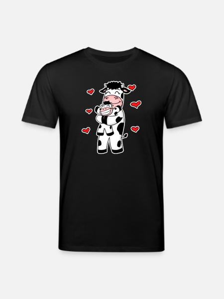 Kofamilie - Ko med baby - Komotiv - Stanley/Stella CREATOR økologisk unisex-T-shirt - sort