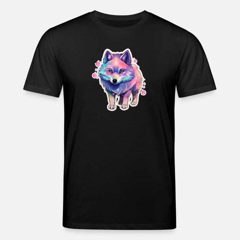 Süßer kleiner Hund mit Regenbogenfell - Stanley/Stella Unisex Bio-T-Shirt CREATOR  - Schwarz