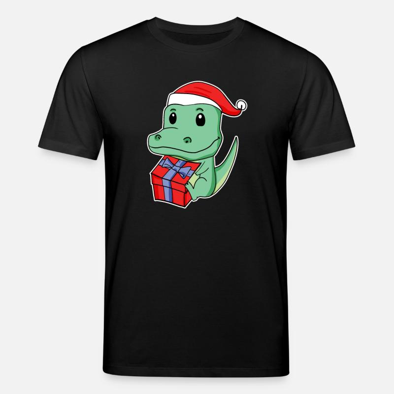 Crocodile with Santa hat - Stanley/Stella CREATOR Unisex Organic T-Shirt - black