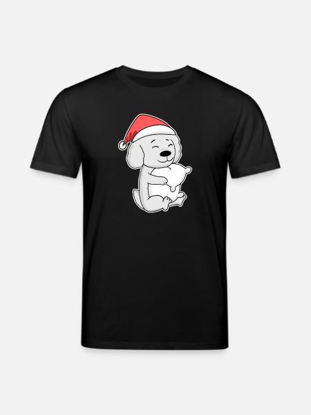 Maltese Dog Animal Christmas - Stanley/Stella CREATOR Unisex Organic T-Shirt - black