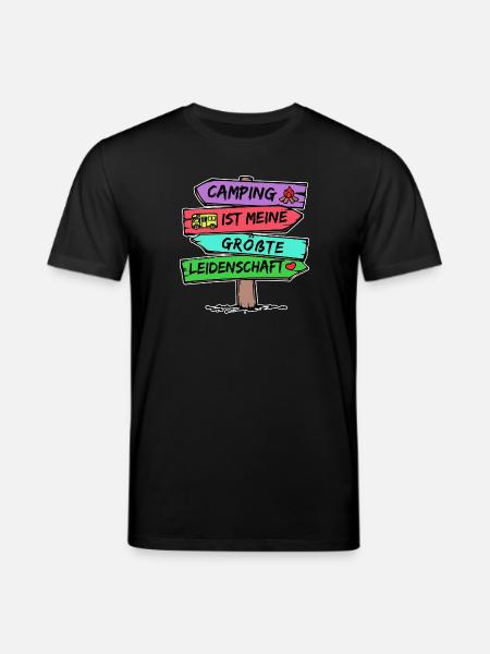Camping Statement Wanderlust Wanderer Herz Camper - Stanley/Stella Unisex Bio-T-Shirt CREATOR  - Schwarz