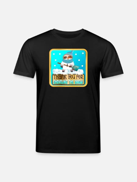 SCHNEE SCHAUFELN - DANKE FAULTIER - Stanley/Stella Unisex Bio-T-Shirt CREATOR  - Schwarz