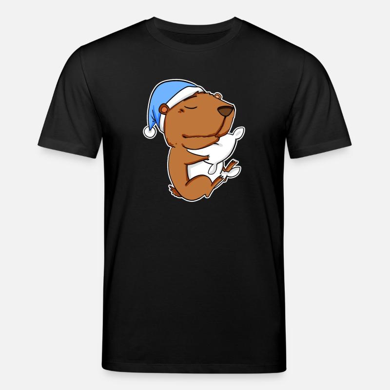 Capybara Capybara Tired Pillow Relax - Stanley/Stella CREATOR Unisex Organic T-Shirt - black