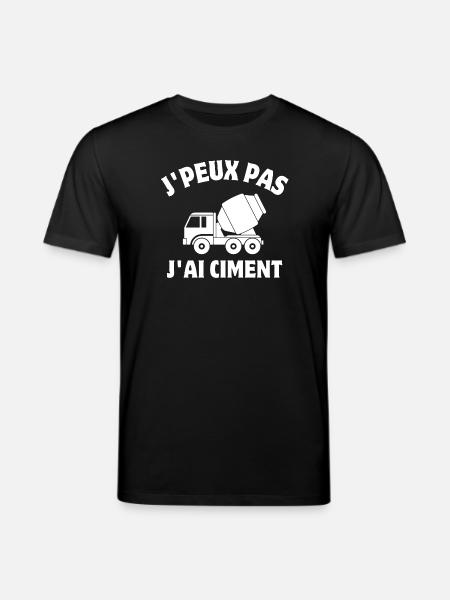ciment, engin de chantier, chantier - T-shirt bio CREATOR Stanley/Stella Unisexe - noir