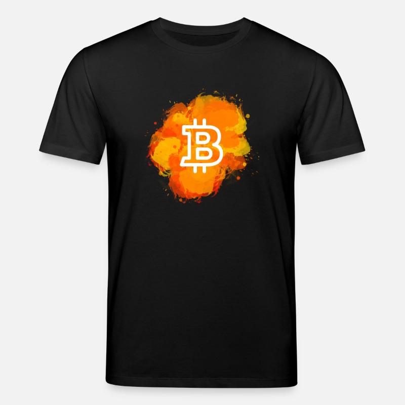 Bitcoin Crypto Cryptocurrency Splash - Stanley/Stella Unisex Bio-T-Shirt CREATOR  - Schwarz