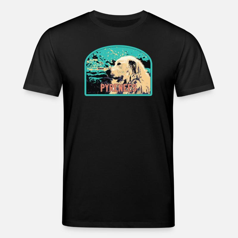 Pyrenäen-Schäferhund-Aufnäher: Berggefährte - Stanley/Stella Unisex Bio-T-Shirt CREATOR - Schwarz