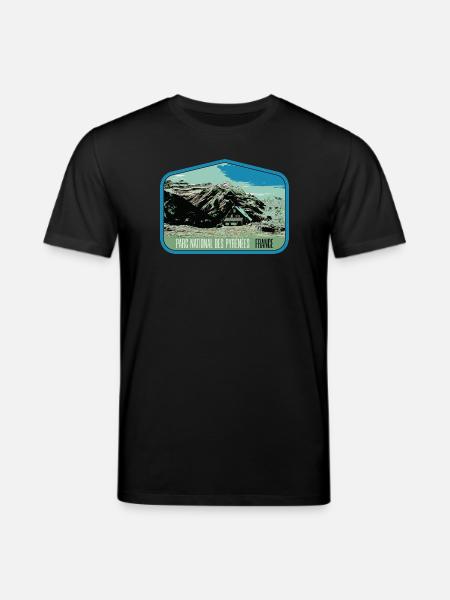 Pyrenees Landscape Escutcheon: Authentic Nature - Stanley/Stella CREATOR Unisex Organic T-Shirt - black