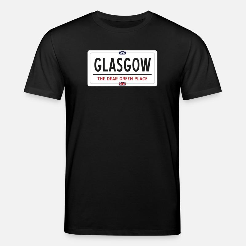 Glasgow Ortsnamensschild - Stanley/Stella Unisex Bio-T-Shirt CREATOR  - Schwarz