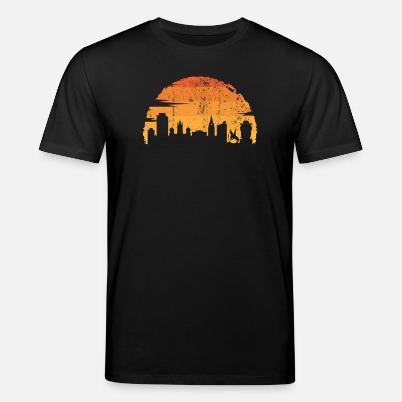 Sunset Skyline Rider - Stanley/Stella Unisex Bio-T-Shirt CREATOR - Schwarz