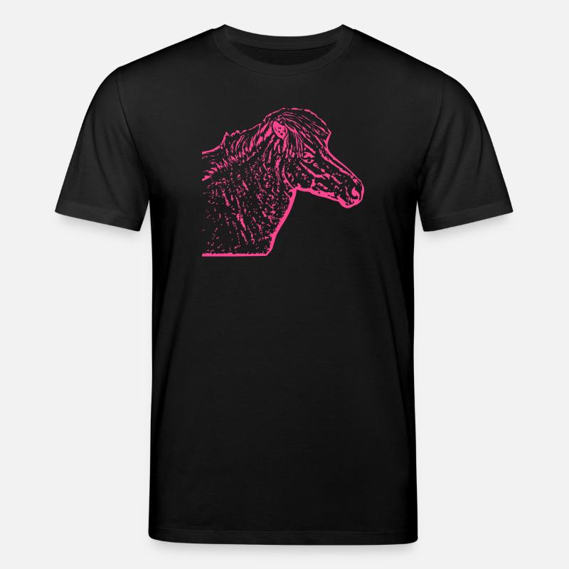 Cheval rose rose - T-shirt bio CREATOR Stanley/Stella Unisexe - noir