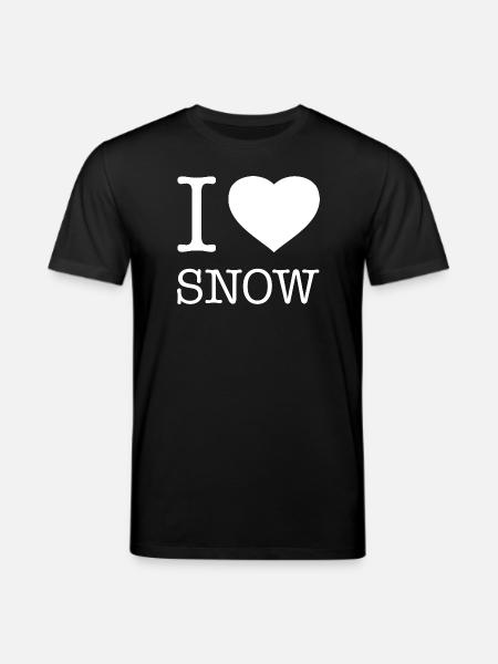 I LOVE SNOW - Stanley/Stella CREATOR Unisex Organic T-Shirt - black