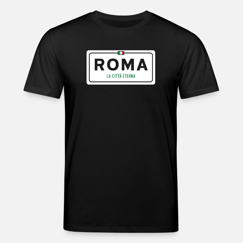 Rom Ortsschild - Stanley/Stella Unisex Bio-T-Shirt CREATOR  - Schwarz