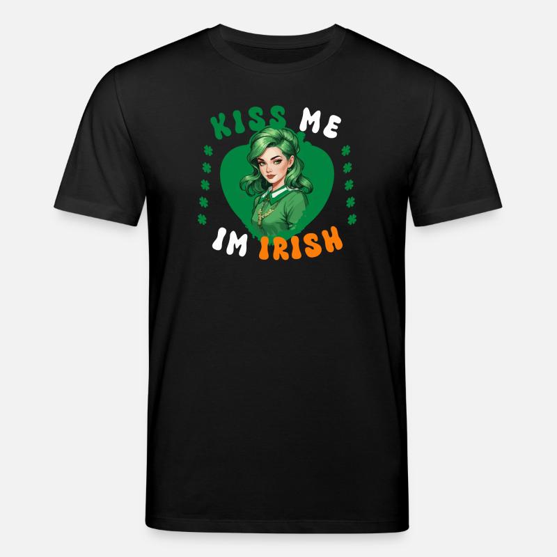 Küss mich, ich bin Irin - Stanley/Stella Unisex Bio-T-Shirt CREATOR  - Schwarz