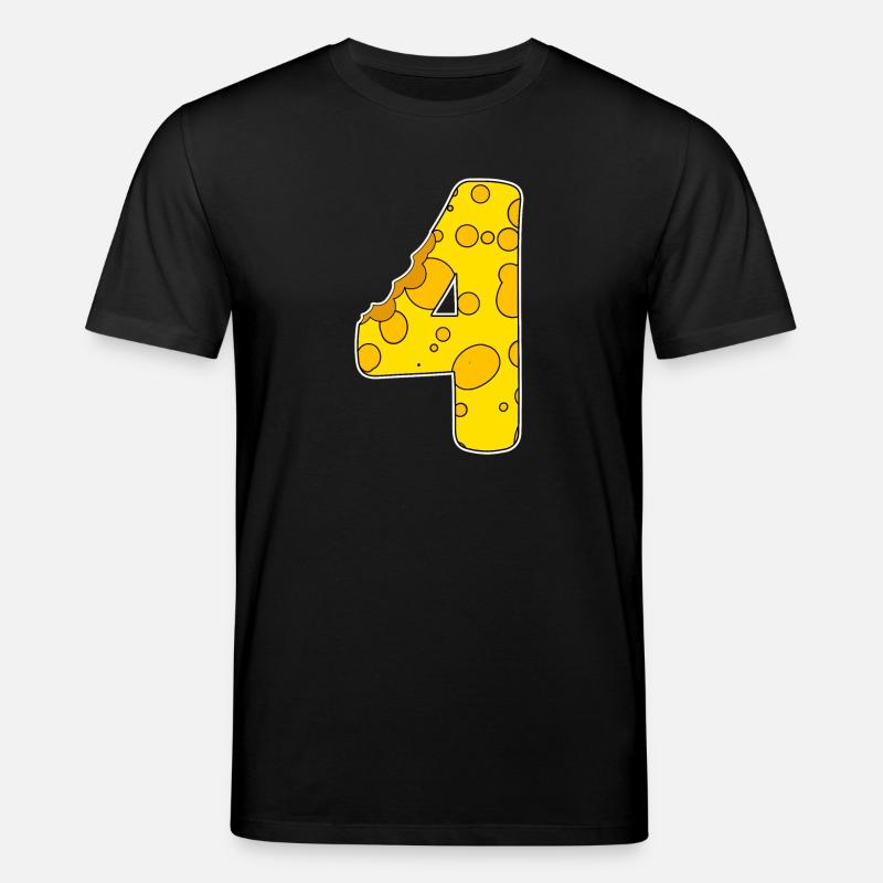 Zahl 4 - Vier - Vierter - Stanley/Stella Unisex Bio-T-Shirt CREATOR  - Schwarz