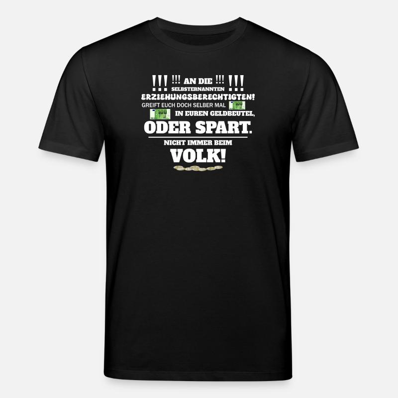 Nicht immer vom Volk - Stanley/Stella Unisex Bio-T-Shirt CREATOR  - Schwarz
