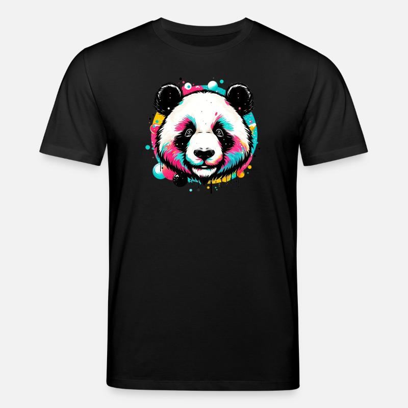 Panda - Stanley/Stella Unisex Bio-T-Shirt CREATOR  - Schwarz
