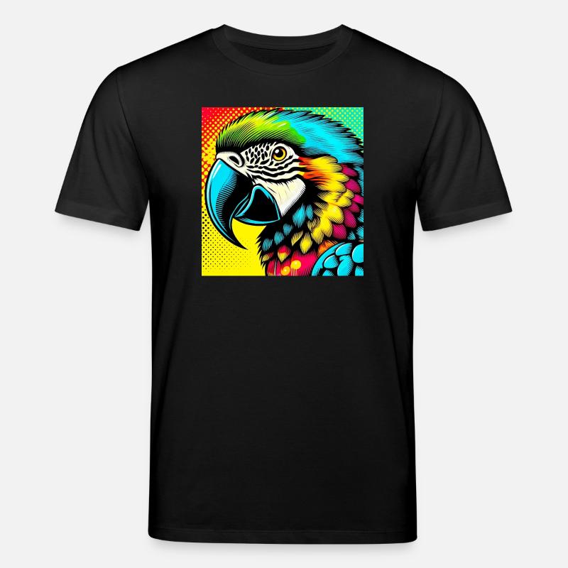 Papagei Pop Art - Stanley/Stella Unisex Bio-T-Shirt CREATOR  - Schwarz