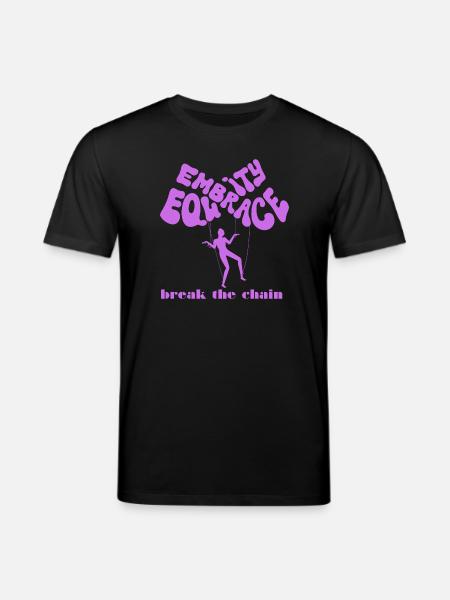 Empowerment Illustration with Balloon Slogan - Stanley/Stella CREATOR Unisex Organic T-Shirt - black