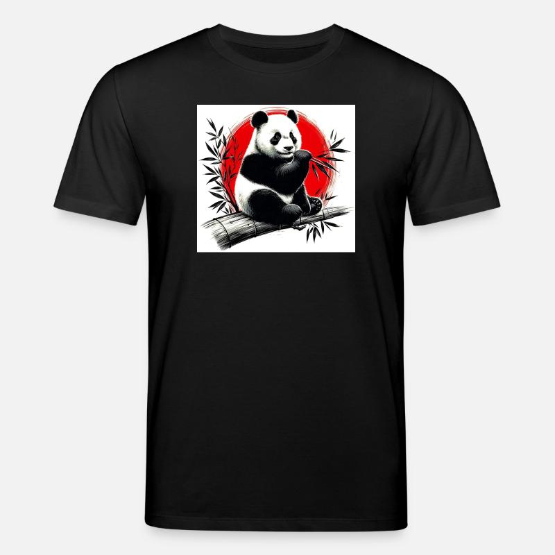 Panda - Stanley/Stella CREATOR Unisex Organic T-Shirt - black