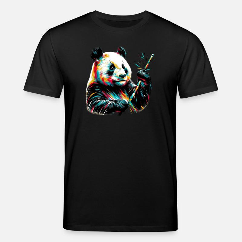 Panda - Stanley/Stella CREATOR Unisex Organic T-Shirt - black