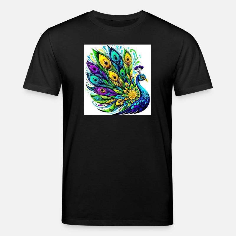 Pfau - Stanley/Stella Unisex Bio-T-Shirt CREATOR  - Schwarz