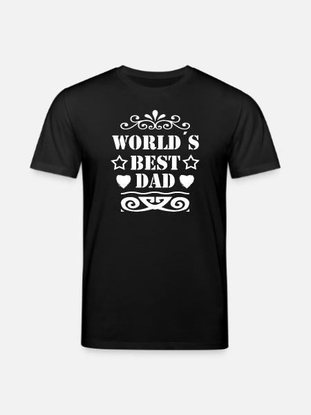 World's Best Dad Illustration - Stanley/Stella CREATOR Unisex Organic T-Shirt - black