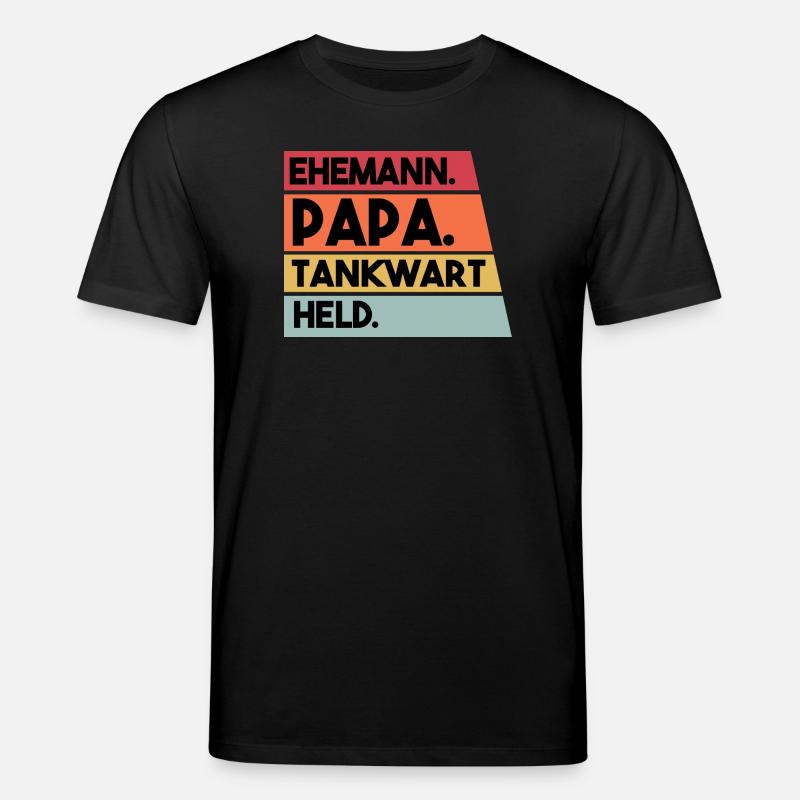 Ehemann Papa Tankwart Held - Stanley/Stella Unisex Bio-T-Shirt CREATOR  - Schwarz