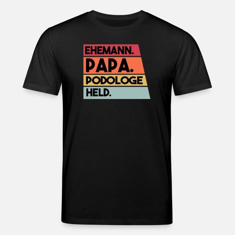 Ehemann Papa Podologe Held - Stanley/Stella Unisex Bio-T-Shirt CREATOR  - Schwarz