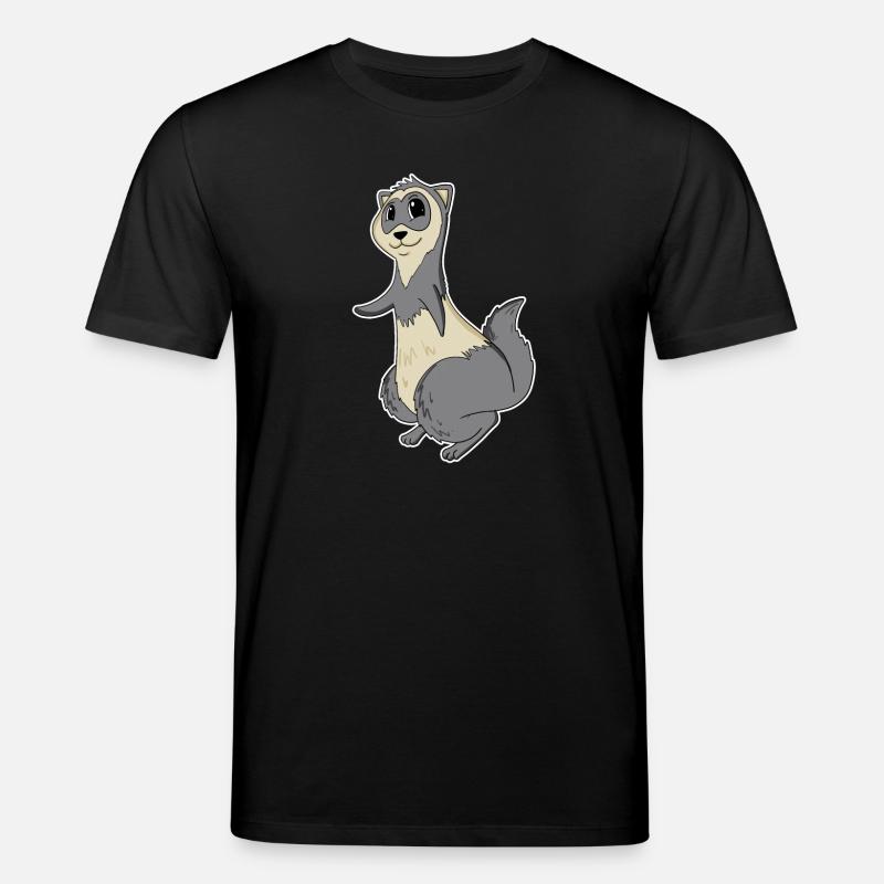 Frettchen Tier Motiv - Stanley/Stella Unisex Bio-T-Shirt CREATOR  - Schwarz