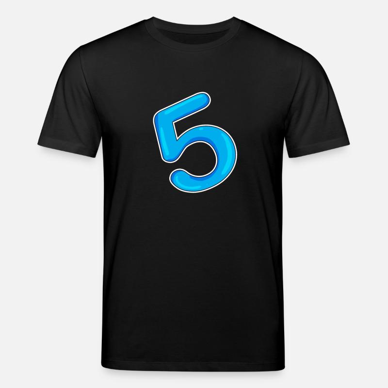 Numéro 5 Bleu - T-shirt bio CREATOR Stanley/Stella Unisexe - noir