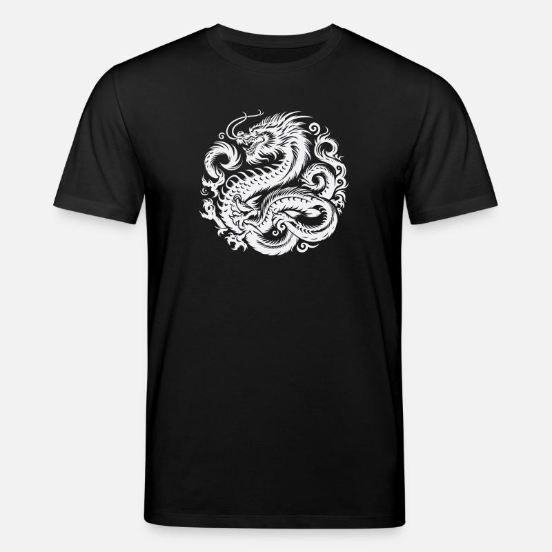 Tatouage de dragon chinois - T-shirt bio CREATOR Stanley/Stella Unisexe - noir
