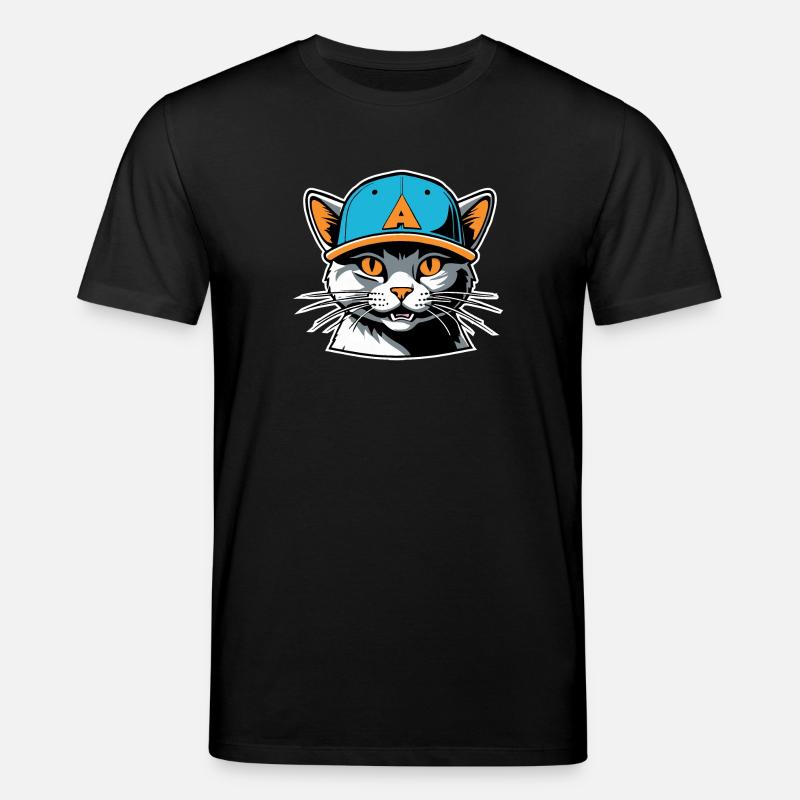 Chat dans un chapeau - T-shirt bio CREATOR Stanley/Stella Unisexe - noir